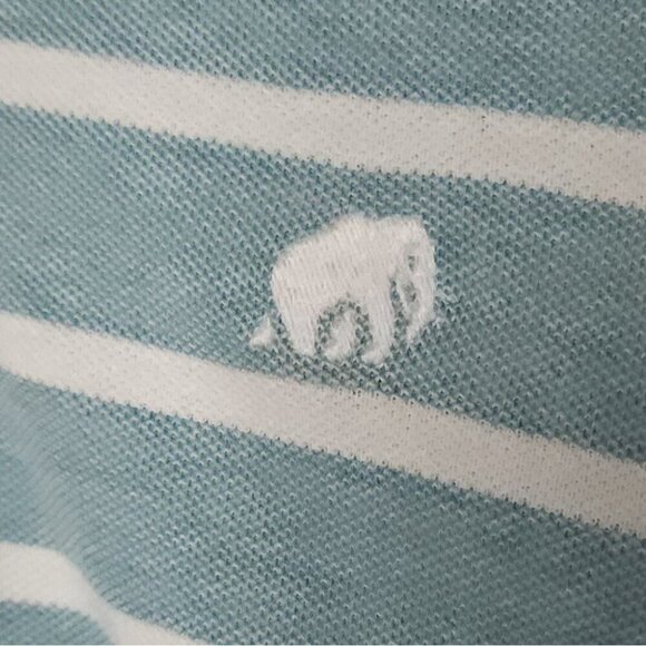 Banana Republic Mens Mint Green White Stripe Polo Small - Picture 3 of 5